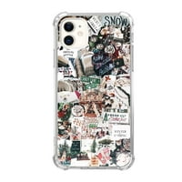 Zimski božićni slučaj kompatibilan sa iPhone 12, estetskim umjetničkim dizajnom TPU cofper cover