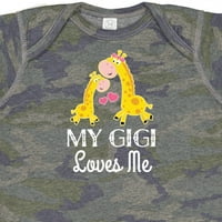 Inktastic gigi voli me devojke Giraffe GrandDok Gift Baby Girl Bodysuit