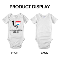 Srce moj luksemburški uncolce luksemburg voli zastavu novorođenčad romper baby bodysuit