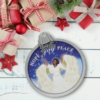 Božićna kuća Svečano Afrički američki ukrasni zidni znakovi nade Hoy Joy Mir