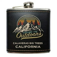 Calaveras Big Trees California Istražite na otvorenom Suvenir Crna koža zamotana od nehrđajućeg čelika