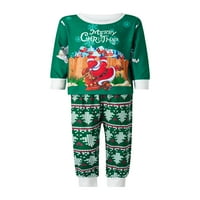 Peyakidsaa Holiday-Ching Božićne Noćne odjeće Santa Snowflake Print Tops Padnjas odijelo
