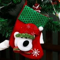 Božićne poklon torbe Čarape Santa Bear Elk Snowman Socks Xmas Tree Ornament