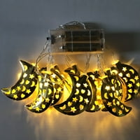 LED EID MUBARAK Dekorativni žica svjetla Musliman Ramadan Lanterns Moon String svjetla Izdržljivi viseći