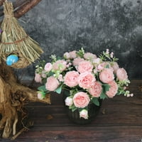 Umjetni cvijet Domaći dekor Prijenosni pojedini grana simulacija ruža za vjenčanje lažno ruže ekološki