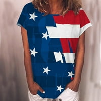 Hinvhai prevelike majice za žene odolijevanje plus veličine Dan nezavisnosti Ženska majica kratkih rukava