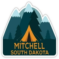 Mitchell South Dakota Suvenir Vinil naljepnica za naljepnicu Kamp TENT dizajn