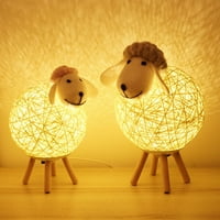 SuzIcca zatamnjena noćna svjetlost za djecu slatka ovčja pređa kugla dizajn ručno tkaninu svjetiljku