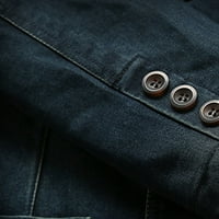 Pergeraug muška majica dugmeta slobodno odijelo Udobni pamučni kaubojski jakni kaput polo majice za