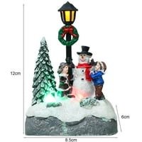 Snowman ornament Street Lamp Dječji dekor seoski scenski baterija upravljani božićni okus stablo Snowman