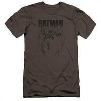Trevco Batman i siva buka za odrasle pamuk vrhunske platnene brend Slim Fit 30-majica, ugljen - 2x