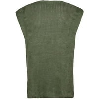 HHEI_K Muški pamučni pamučni džemper V-izrez V-izrez Vest polo majice za muškarce