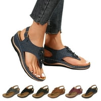 Aaimomet sandale za žene ergonomski dizajn klinastog prstiju post sandale ublažavaju umor za stopala