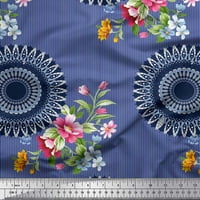 SIMOI satenska svilena tkanina pruga, cvjetna i mandala ispitna tkanina od dvorišta široka