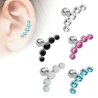 Anvazise Ear Stud modni jedinstveni dizajn metalni elegantni isječak za uho za vanjsko plavo