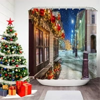 Božićni 3D ispisani tuš za tuširanje vodootporno kupatilo DECOR HIGHTER CURTAINS Santa-element tuš za