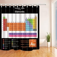 Obrazovanje Dekor periodični tablica elemenata za zavjese za kupatilo od poliestera za studente, zavjesa