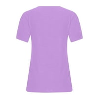 Plus veličine za žene Solid Color Petal rukav V izrez Tunike The Casual Ljetna majica XL-5XL