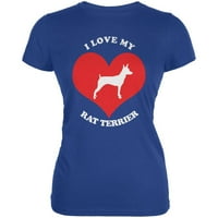 Valentines Volim svoj Terrier Rat Terrier Royal Juniors Meka majica