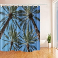 Tropska kokosova palma Palm Tree Nature Paradise Biljke u nebu poliesterska zastor za kupatilo, kupatilo
