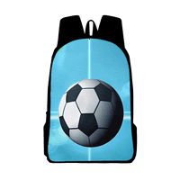 AutRucker fudbalska školska torba i torba za ručak za backpack za laptop ChirlLDren s olovkom + pribor