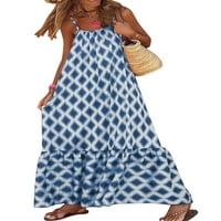 Haljine za plažu za rublje za žene Ležerne prilike sa slobodnim ljetovima Maxi haljine Crewneck sundress