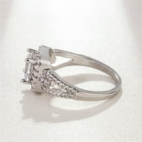 SKPBlutn prstenovi za žene Djevojke Princess dijamantski otvor osjetljiv dizajnerski dijamantni svijetli