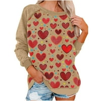 Ljubavna srca Dukserice Žene Slatke Dnevne košulje Spring Dugi rukavi Trendi pulover sa pulover posade