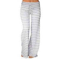 Wozhidaoke joga hlače Žene Striped visoke struke elastične labave hlače za noge plesne hlače Gy Hlače