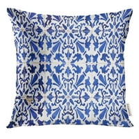 Plavo vintage tradicionalne ukrasne portugalske pločice Azulejos šareni keramički jastuk jastučnica