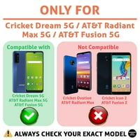 Talozna tanka kućišta telefona Kompatibilan je za Cricket Dream 5G, AT & T zračno MA 5G Fusion 5G, folk