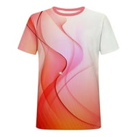 CLlios grafički majice Muškarci Ljeto 3D uzorak košulja Regularni fit kratki rukav Top Crewneck Atletic