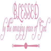 Blagoslovljena nevjerojatnom milošću Božjih vinilnih naljepnica naljepnica naljepnica - srednja - lila