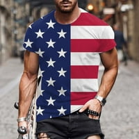 Košulje za muškarce Dan nezavisnosti Američka zastava za ispis majica Patriotska košulja Ispis majica
