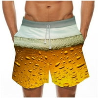 BabySbule muški kratke hlače Muške labave kratke hlače za pivo Ispis Brzo suhog kupaćeg kostim sportove