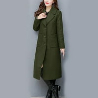 Kaputi za žene za žene Ženski vodootporni dvostruko-rov klasični kaput od kaputa s vitkim odjećnim kaputom