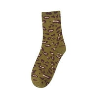SOCKS Clearence Proljeće i jesenje Dame Leopard Print Topla pruga Srednje cijevi Čarape Pamučne čarape