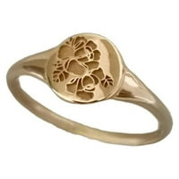 Mnjin modni trend metal retro geometrijski zlatni zlački prsten za prsten za cvijet nakit poklon zlato