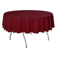 Ultimate tekstilni okrugli poliesterski posteljina stolnjak - za vjenčanje, restoran ili upotreba banketa, praznični crveni
