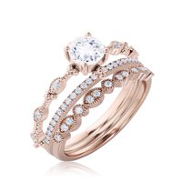 Dazzling Boho & Hippie 2. Carat okrugli dijamantni zaručnički prsten, vjenčani prsten u sterlingu srebrnom