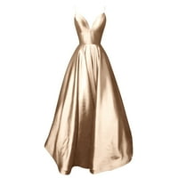 IOPQO Ljetna haljina Ženska modna bojna boja rubnu haljinu bez rukava mini haljina bez rukava zlato