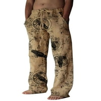 Bomotoo muškarci Vintage dno širine noge sa džepovima Loungeweby Yoga Casual Color Block pantalone KZ-
