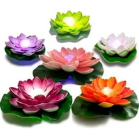 Plutajući bazen, Lotus Cvijeće svjetla, ribnjak lagano LED svijeće umjetna plutajuća cvijet vode jastučić