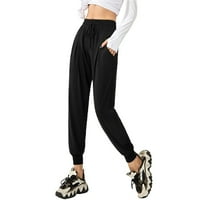 Ocivier Pocket Yoga Fitness hlače za žene Labavi ugradnju Trčanje Brze sušenje High Squist Casual Sportske