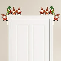 Naveli nas ukrase božićnih vrata, smiješni okvir vrata Santa Claus, Ornament drvenih vrata, kućni partijski