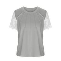 Ženska trendovska čipka Raglan vrhovi čipke modne ljetne kratke rukave košulje od pulover na košulje