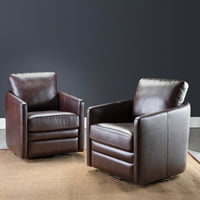Živih dizajna, ukrna stolica za okretnu parcelu sa metalnim osnovnim setom smeđe boje