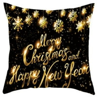 Jastučna futrola, sretan božićni ispis boja za bojenje kauč na razvlačenje za kućno dekor jastuk kauča