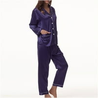 Satenske pidžame za žene svilene odjeće za spavanje kratkih rukava obrezana pantalonska odjeća za noćna
