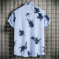 Muške havajske košulje prevelike fit tropskog modnog ispisanog kratkih rukava s kratkim rukavima na